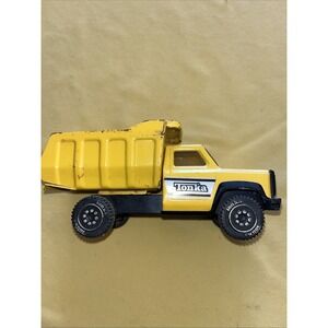 Tonka 8" Metal Yellow Dump Truck Made in USA Vintage 1980's